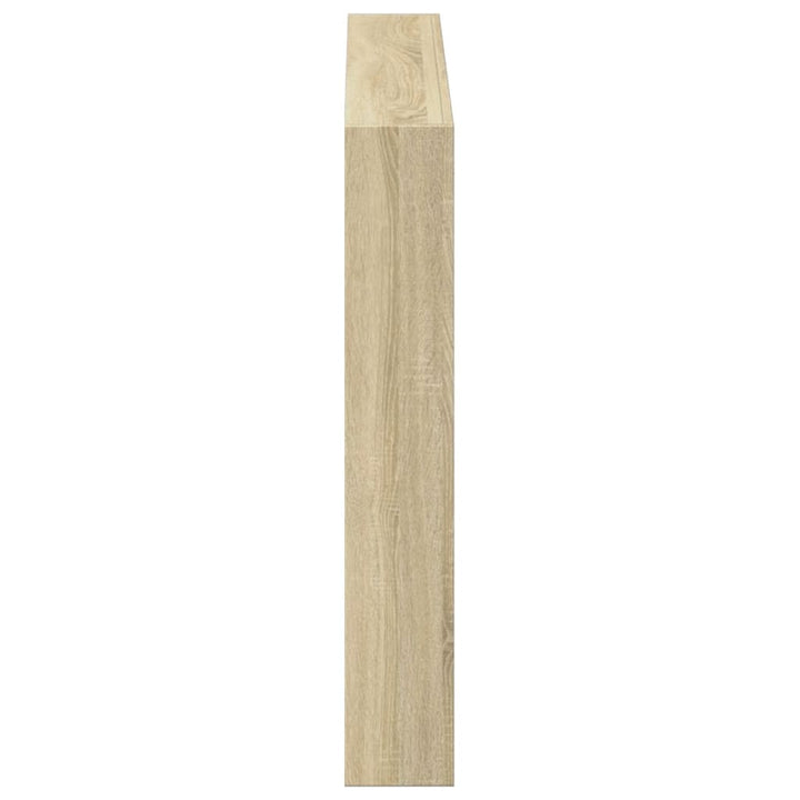 sengegavl med opbevaring og LED-lys 100x17x102 cm sonoma-eg