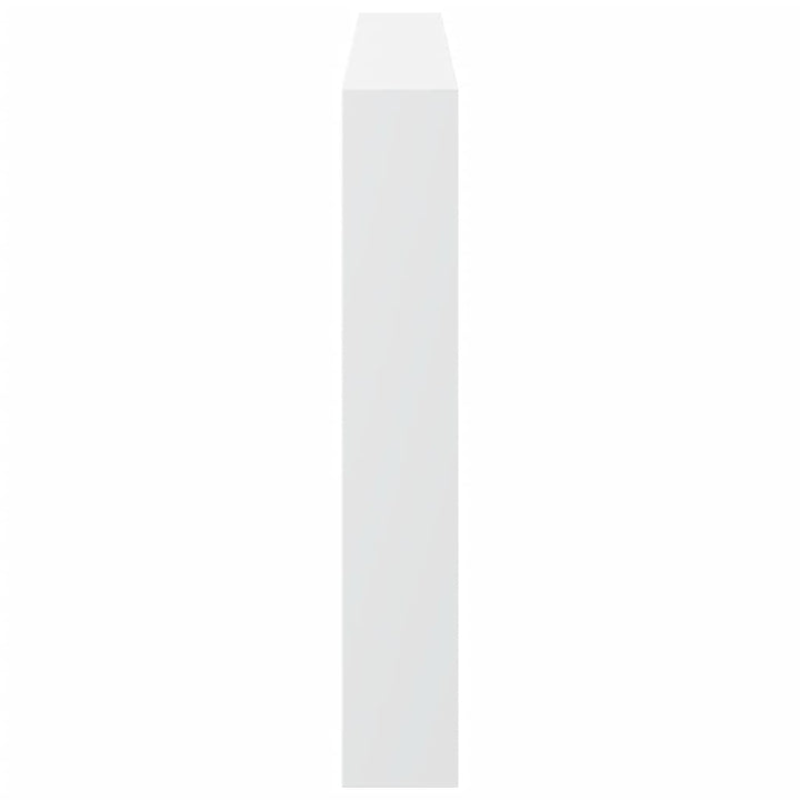 sengegavl med opbevaring og LED-lys 180x17x102 cm hvid