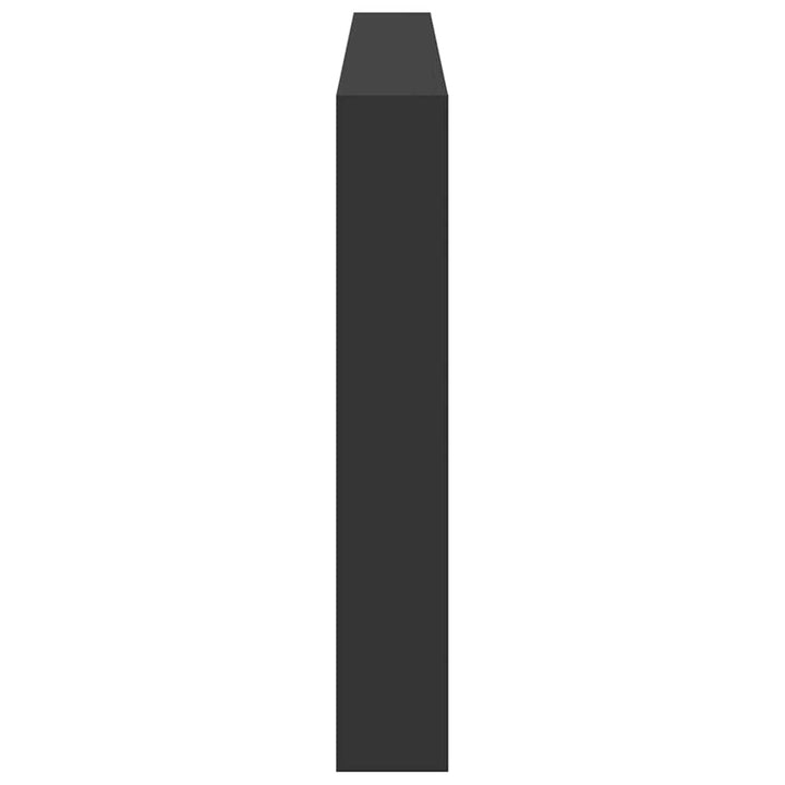 sengegavl med opbevaring og LED-lys 200x17x102 cm sort