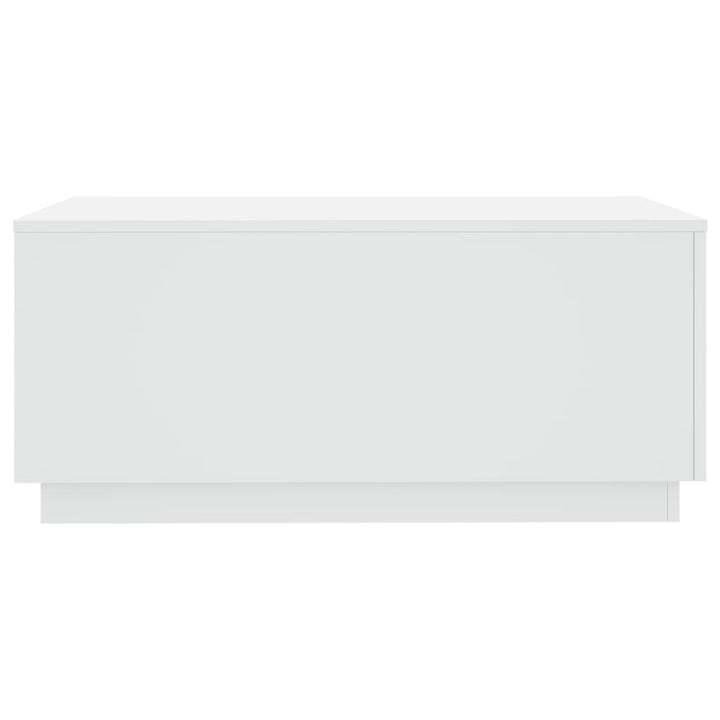sofabord med LED-lys 90x50x40 cm hvid