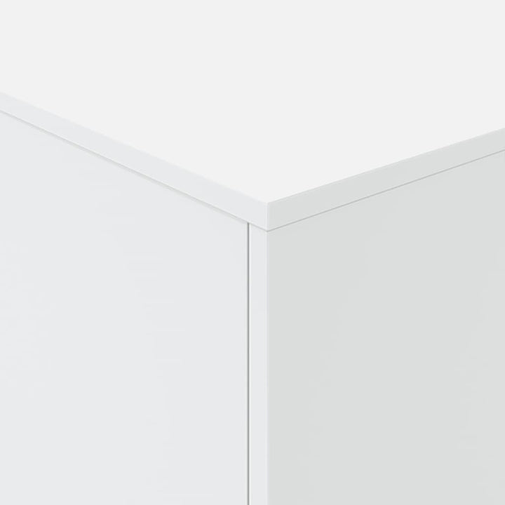 sofabord med LED-lys 90x50x40 cm hvid