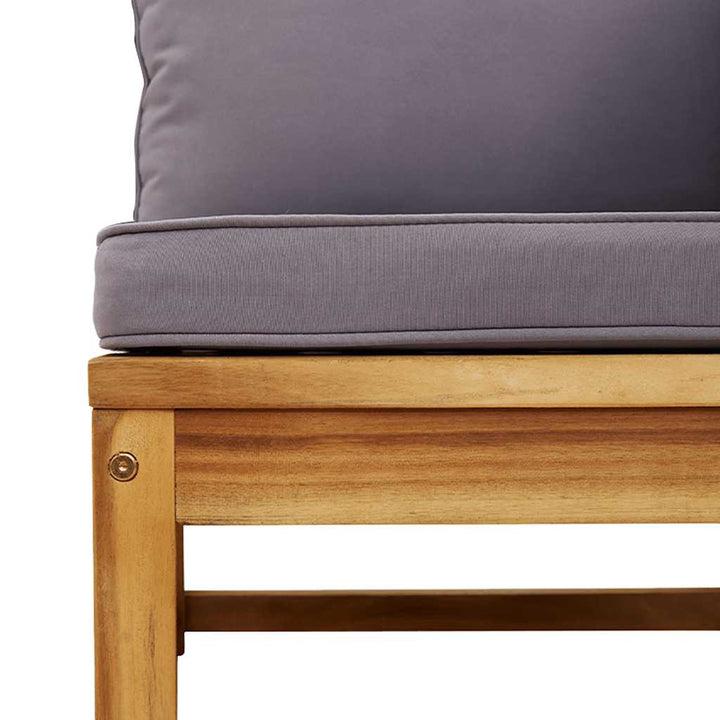 loungesæt til haven 3 dele med hynder massivt akacietræ