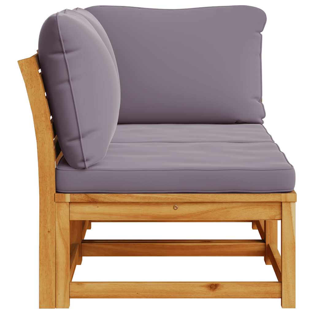 loungesæt til haven 2 dele med hynder massivt akacietræ