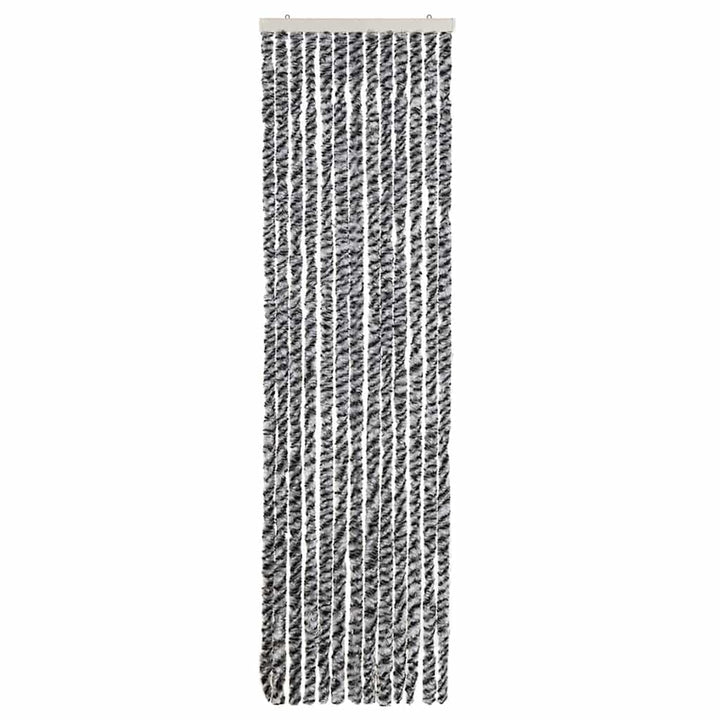 flueforhæng 56x200 cm chenille sort og hvid