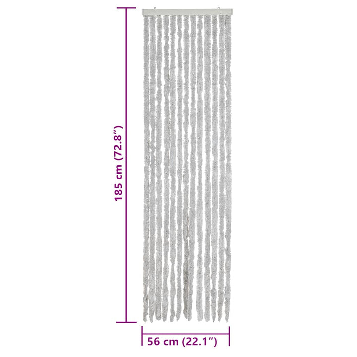 flueforhæng 56x185 cm chenille grå