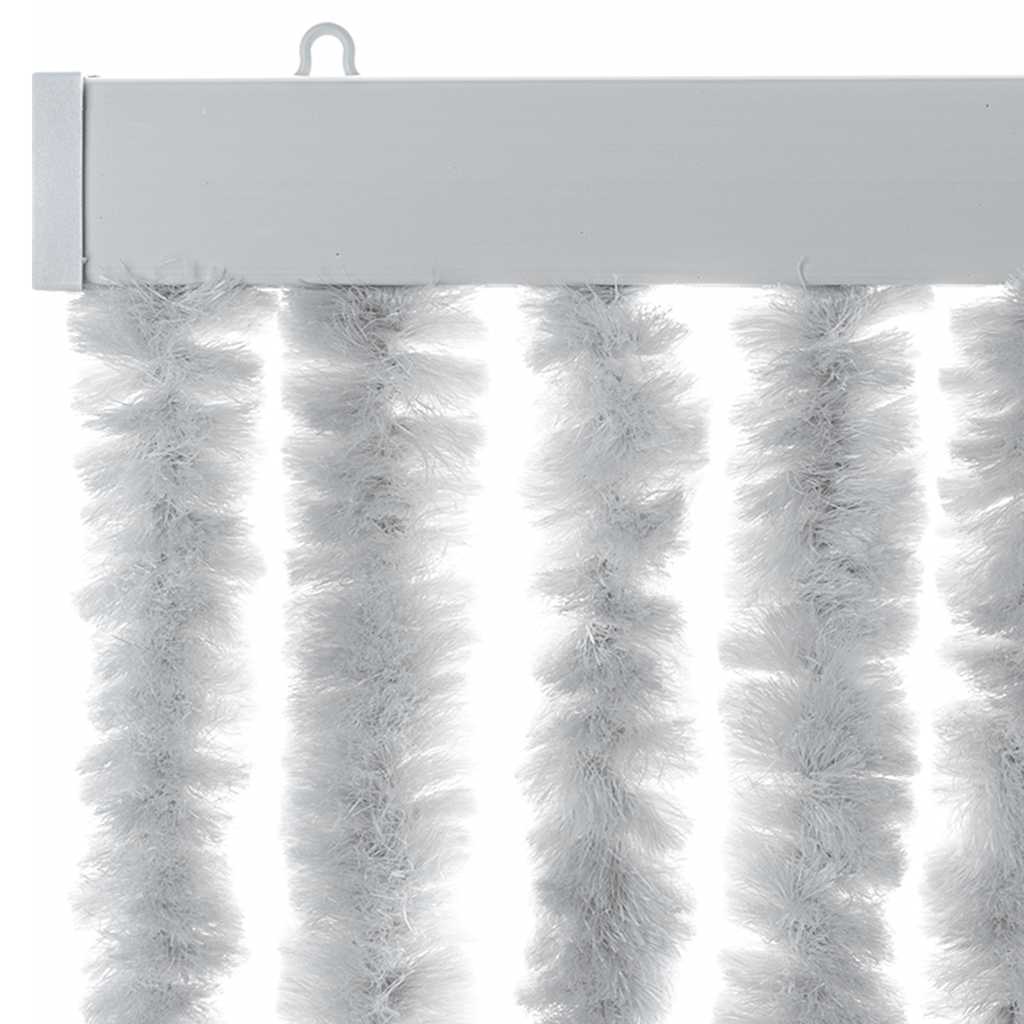 flueforhæng 56x200 cm chenille grå