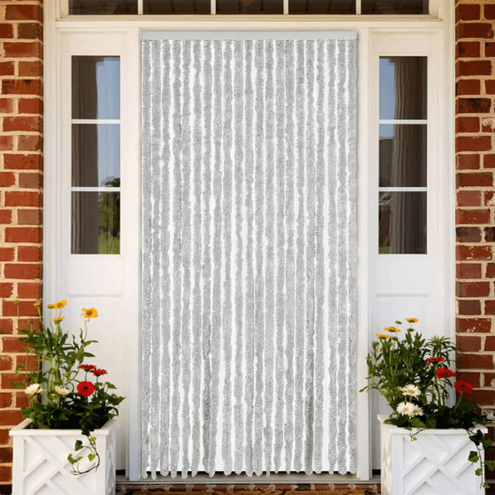 flueforhæng 90x200 cm chenille grå
