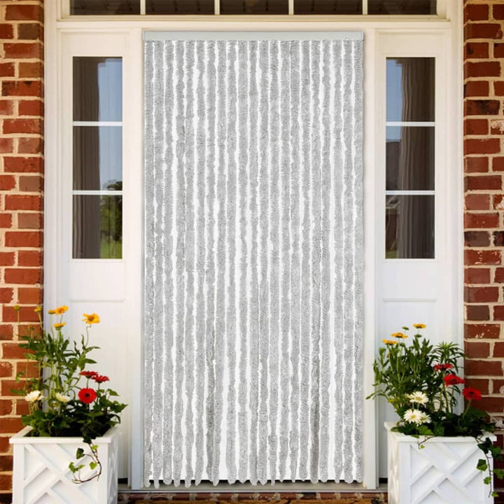 flueforhæng 90x220 cm chenille grå