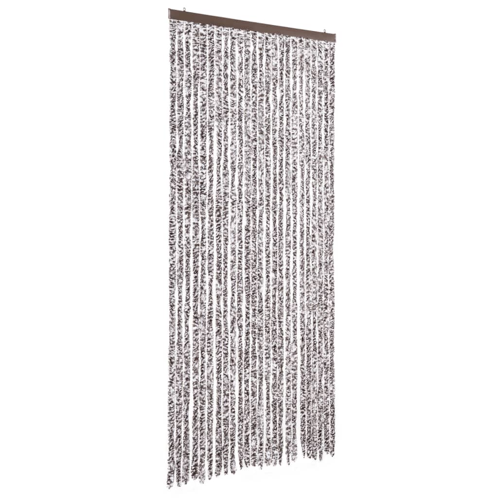 flueforhæng 100x200 cm chenille brun og beige