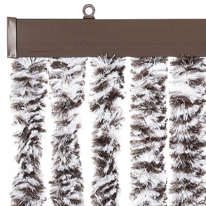 flueforhæng 100x200 cm chenille brun og beige