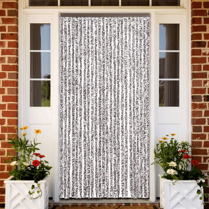 flueforhæng 100x200 cm chenille brun og beige
