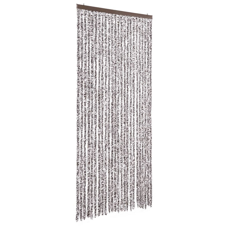 flueforhæng 100x230 cm chenille brun og beige