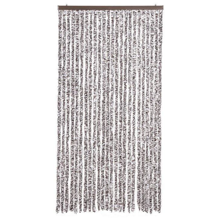 flueforhæng 100x230 cm chenille brun og beige