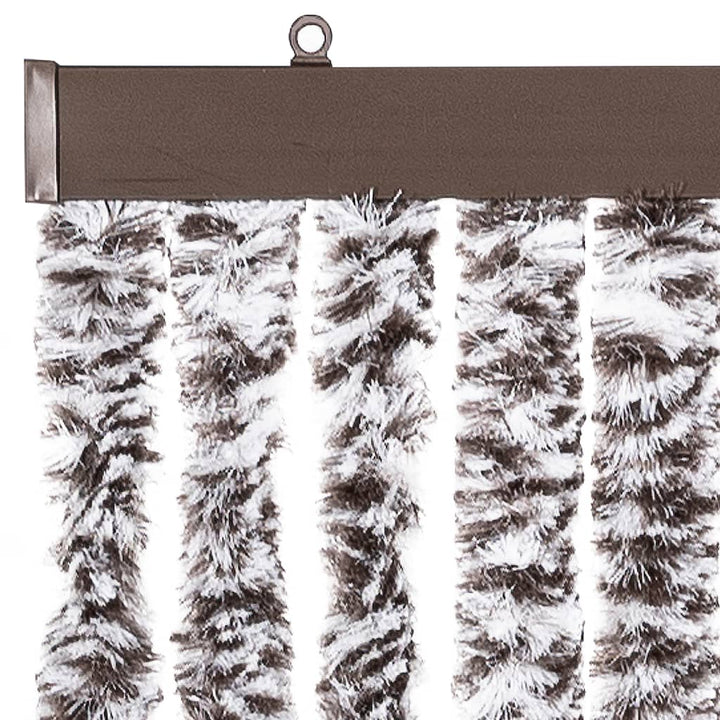 flueforhæng 100x230 cm chenille brun og beige