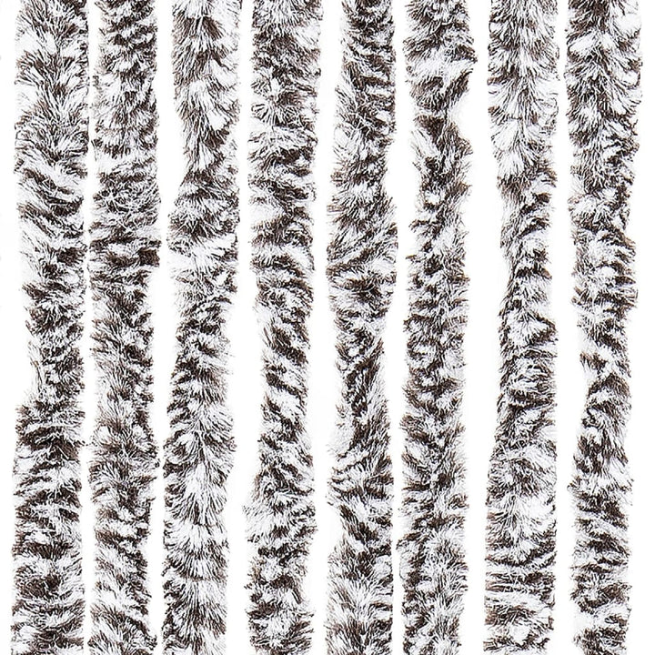 flueforhæng 100x230 cm chenille brun og beige