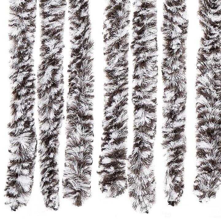 flueforhæng 100x230 cm chenille brun og beige