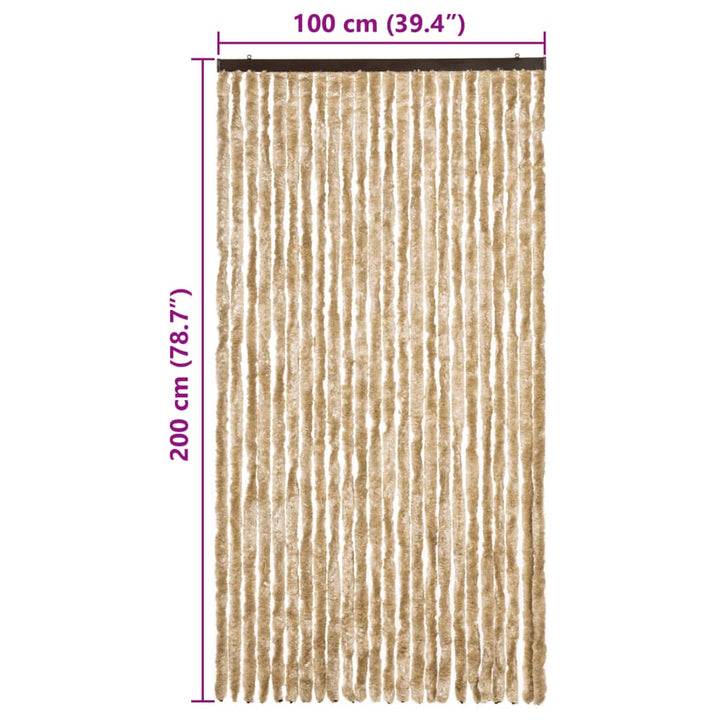 flueforhæng 100x200 cm chenille beige