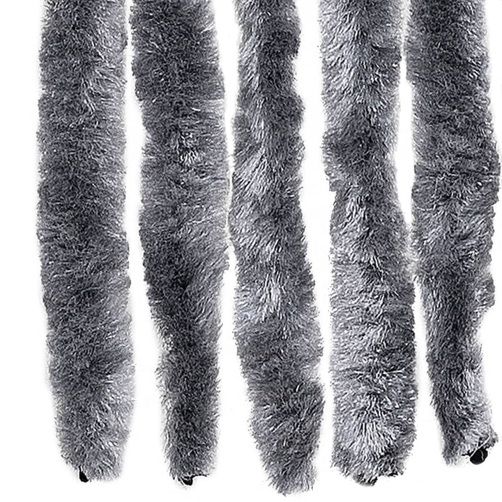 flueforhæng 100x200 cm chenille sølvfarvet