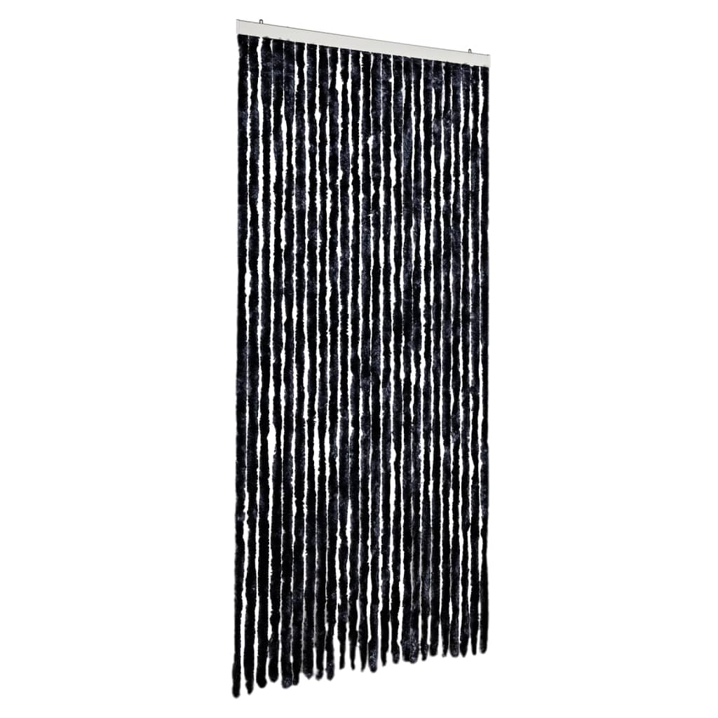 flueforhæng 100x200 cm chenille antracitgrå