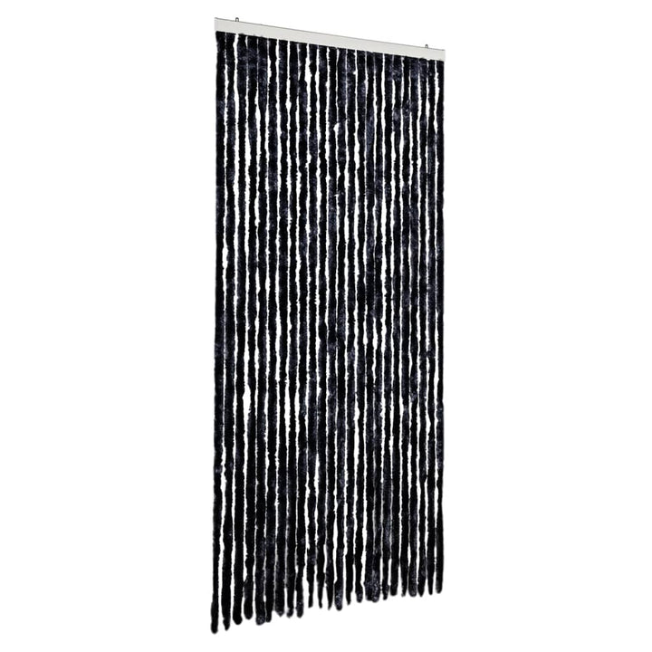 flueforhæng 100x200 cm chenille antracitgrå