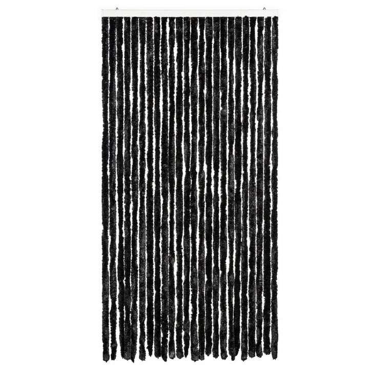 flueforhæng 100x200 cm chenille antracitgrå