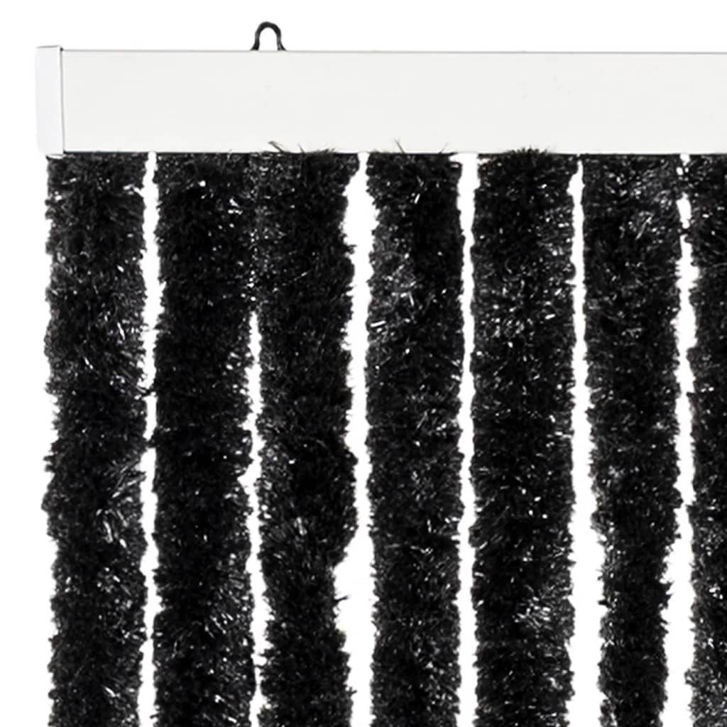 flueforhæng 100x200 cm chenille antracitgrå