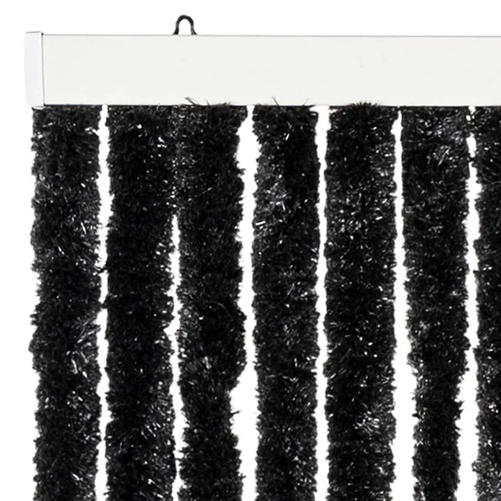 flueforhæng 100x200 cm chenille antracitgrå