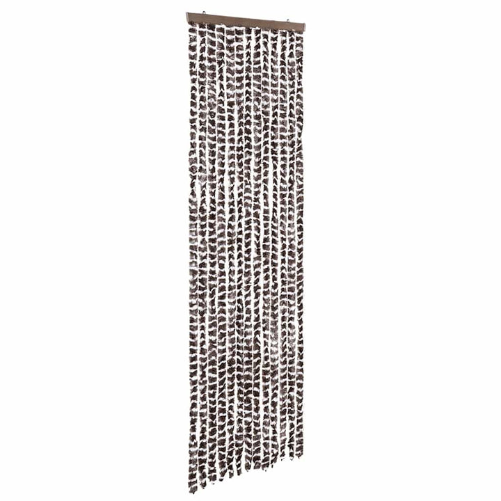 flueforhæng 56x200 cm chenille beige og brun