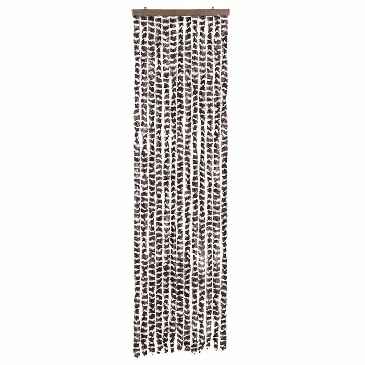 flueforhæng 56x200 cm chenille beige og brun