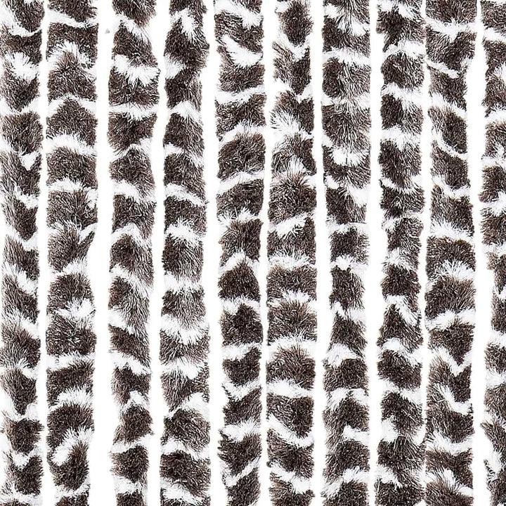 flueforhæng 56x200 cm chenille beige og brun