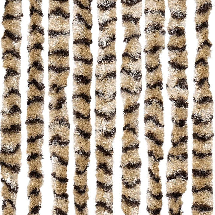 flueforhæng 90x200 cm chenille beige og brun