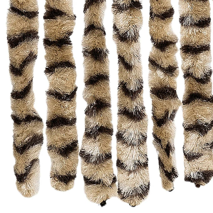 flueforhæng 90x200 cm chenille beige og brun