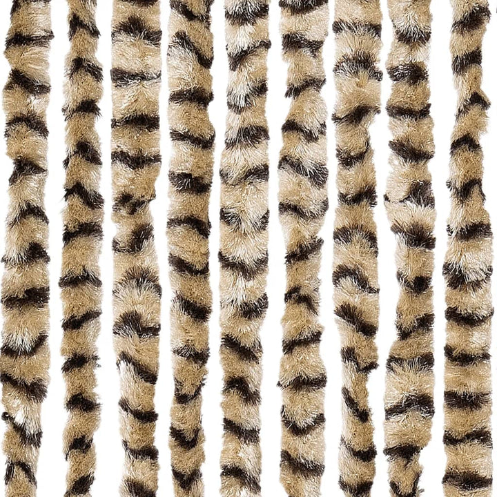 flueforhæng 100x200 cm chenille beige og brun