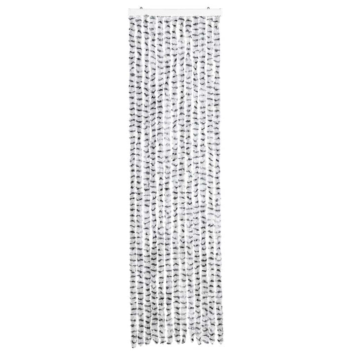 flueforhæng 56x200 cm chenille lysegrå og mørkegrå