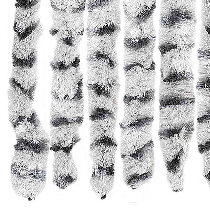 flueforhæng 56x200 cm chenille lysegrå og mørkegrå