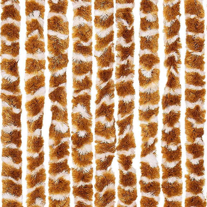 flueforhæng 56x200 cm chenille okkergul og hvid