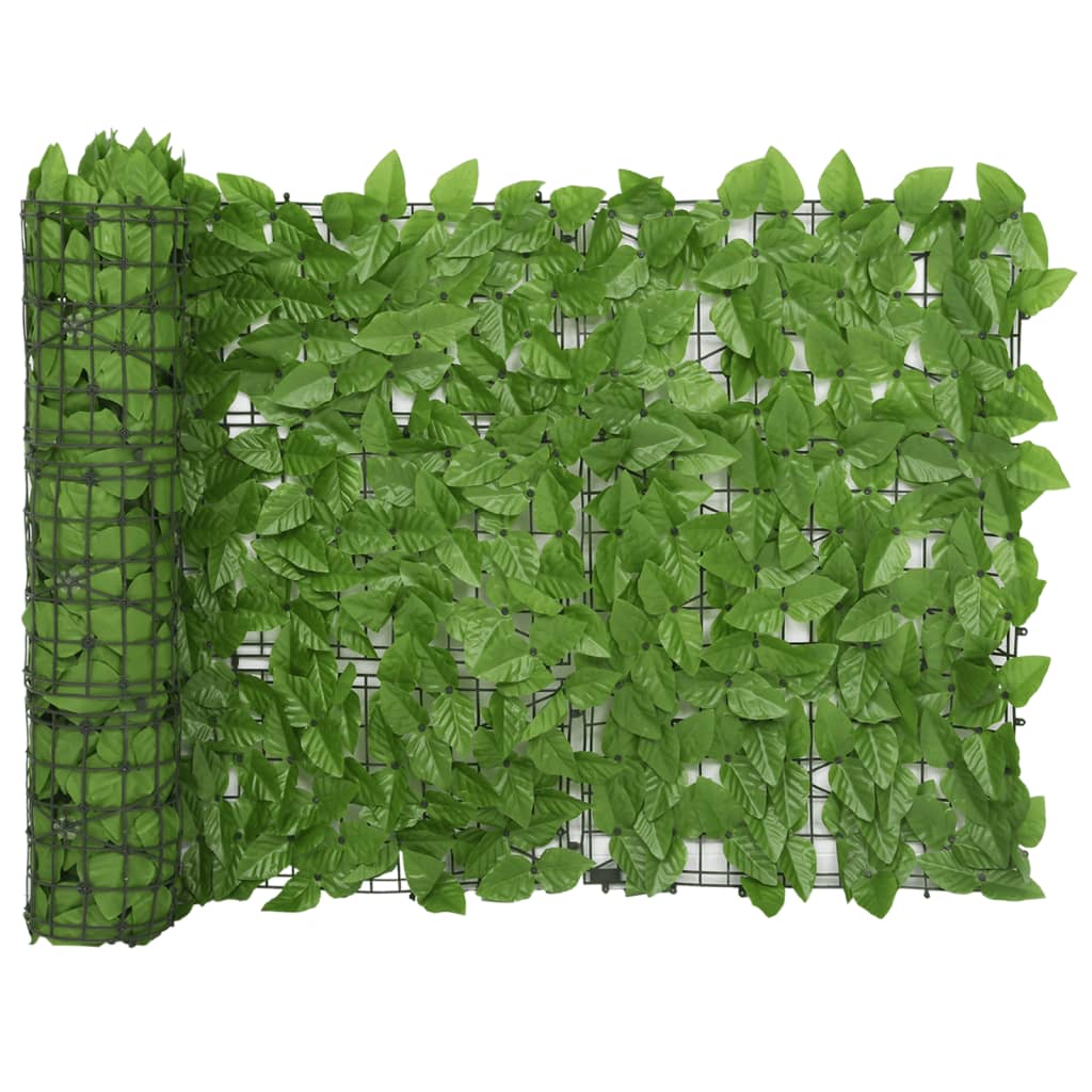 altanafskærmning 600x75 cm med grønne blade