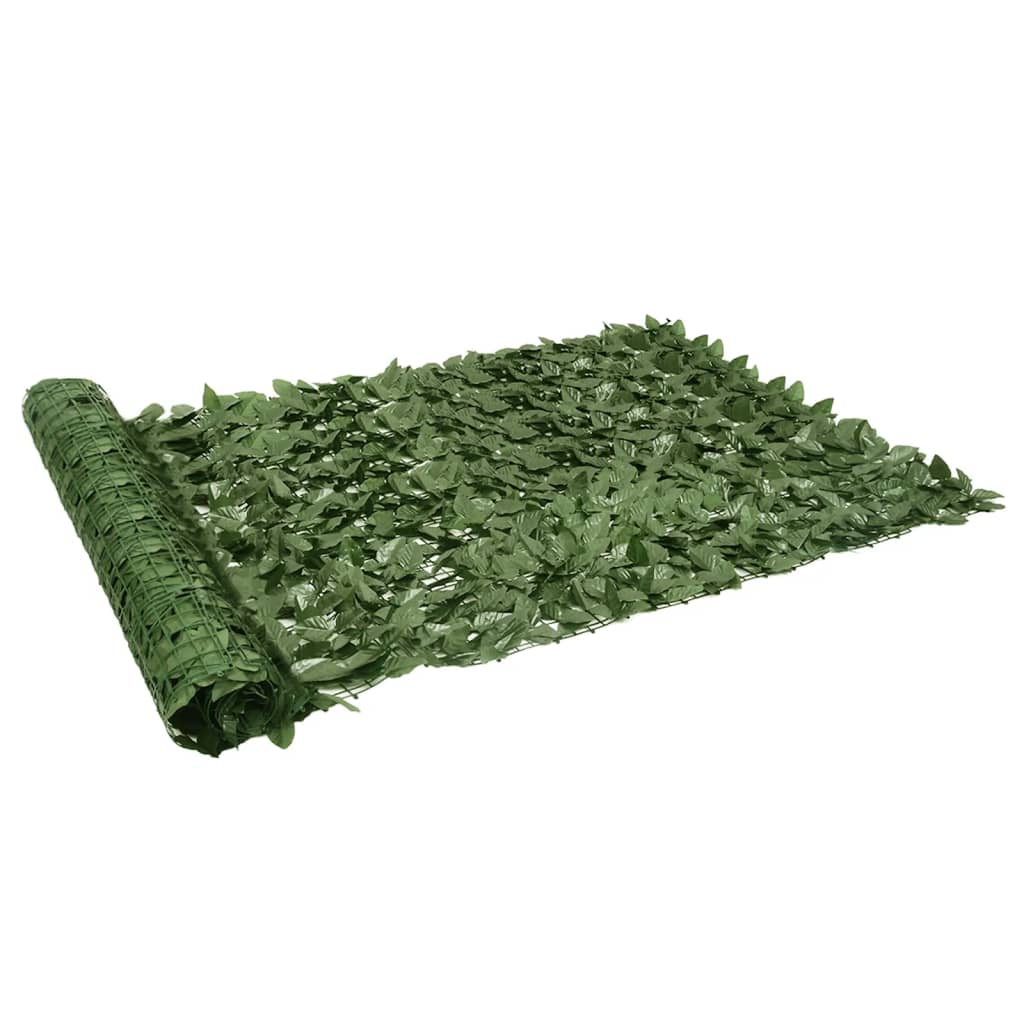 altanafskærmning 300x150 cm med mørkegrønne blade