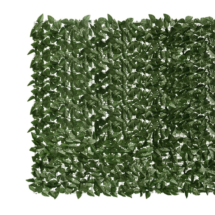 altanafskærmning 300x150 cm med mørkegrønne blade