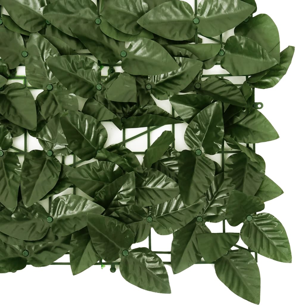 altanafskærmning 300x150 cm med mørkegrønne blade