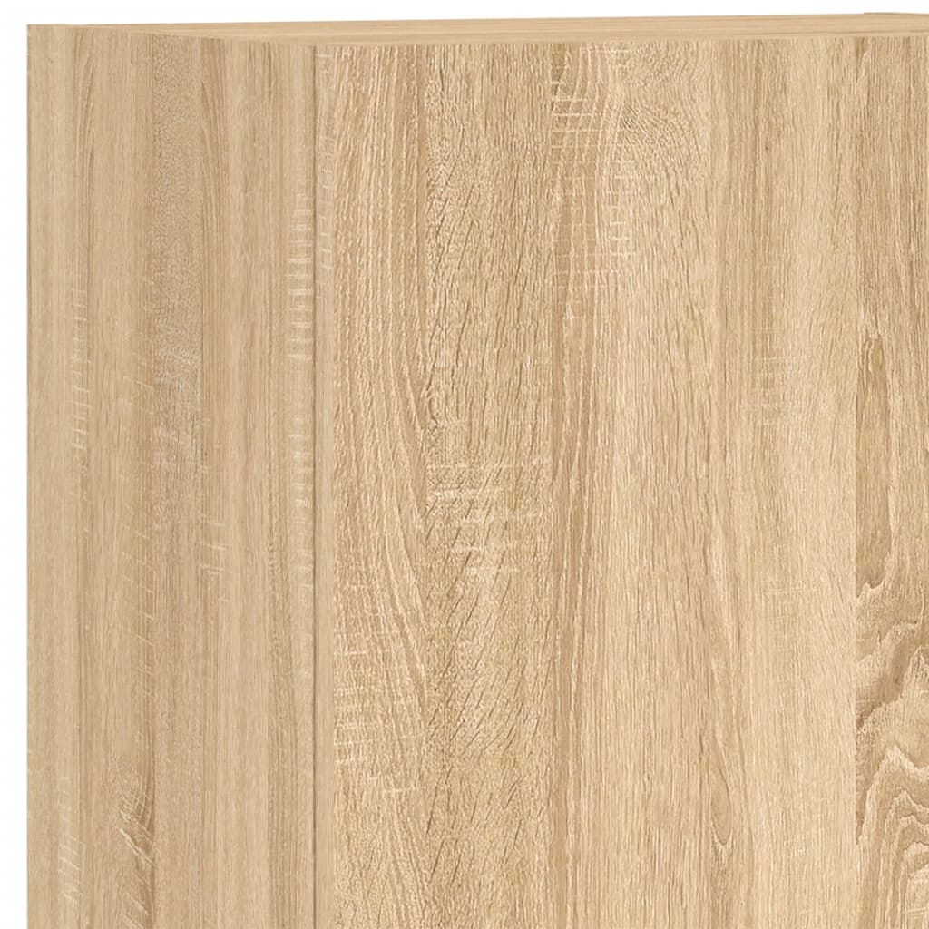 tv-møbel til væg 5 dele konstrueret træ sonoma-eg