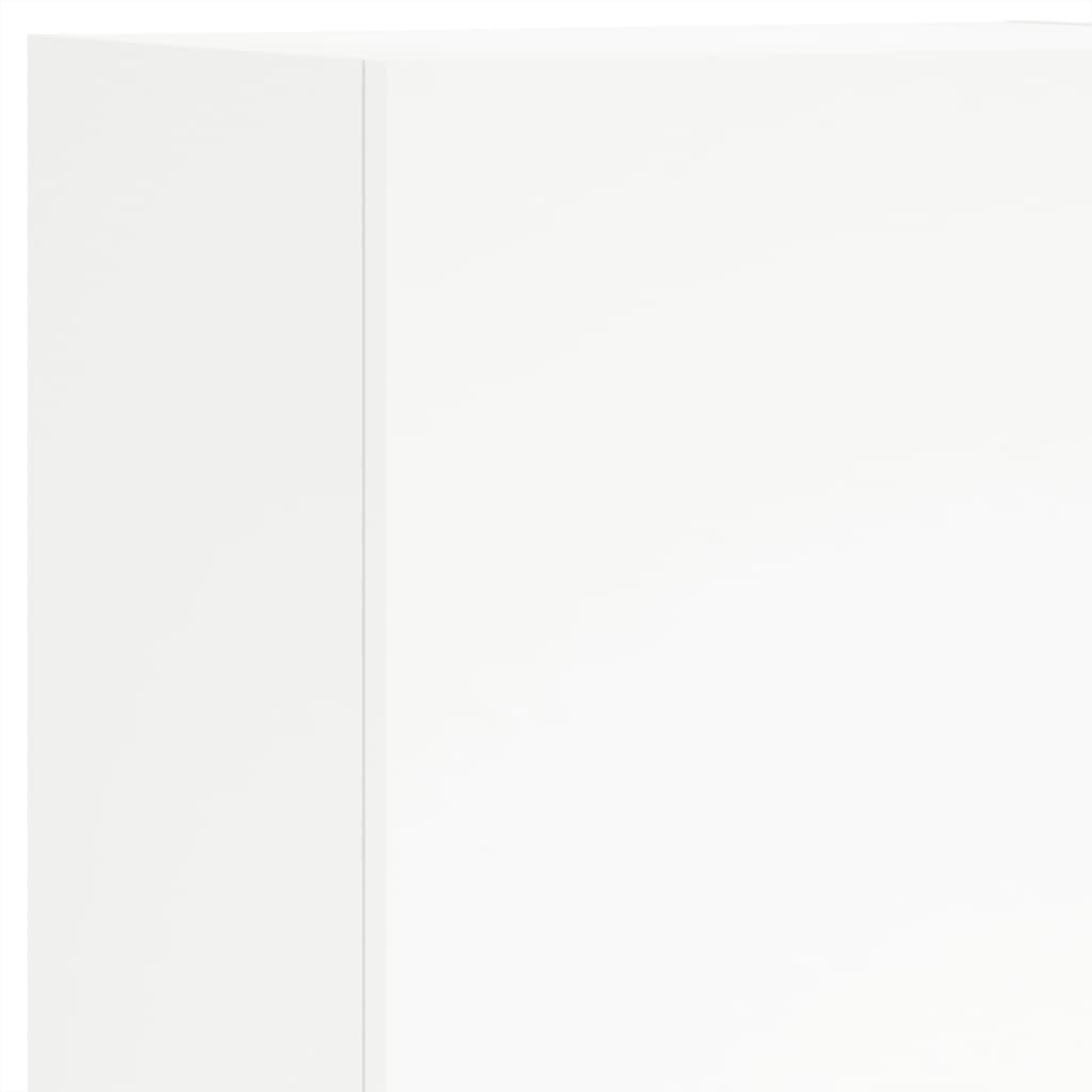 tv-møbel til væg 5 dele konstrueret træ hvid