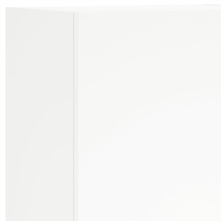 tv-møbel til væg 5 dele konstrueret træ hvid