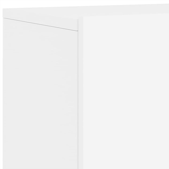 tv-møbel til væg 5 dele konstrueret træ hvid