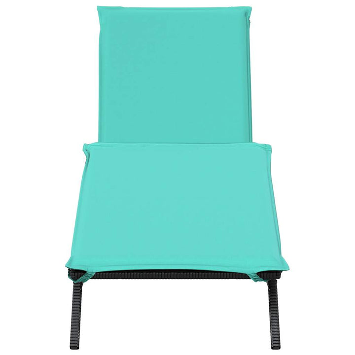 liggestol med hynde sort polyrattan
