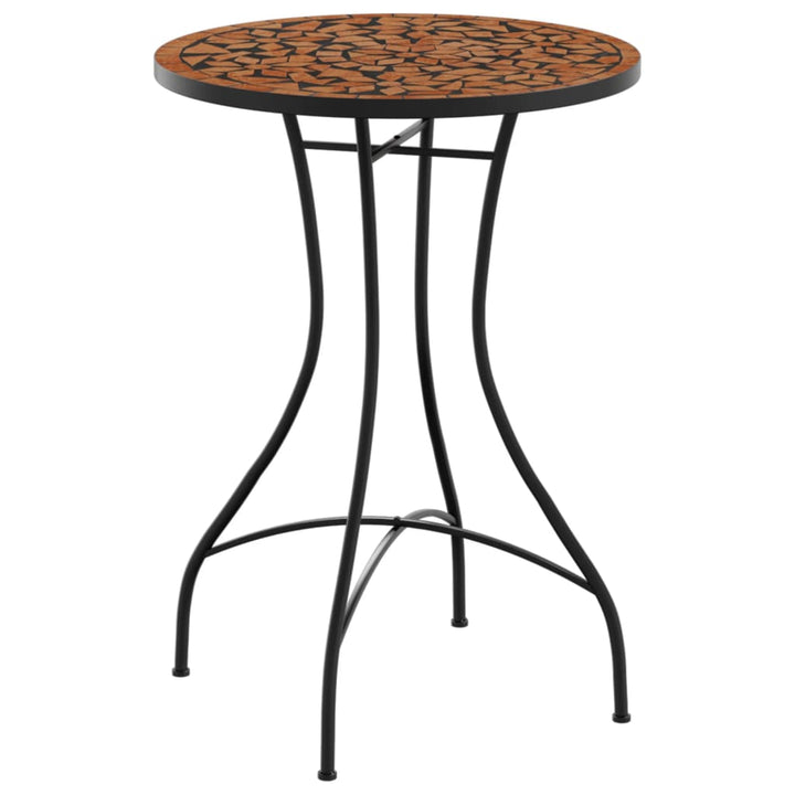 bistrobord med mosaikdesign Ø50x70 cm keramisk terrakottafarvet