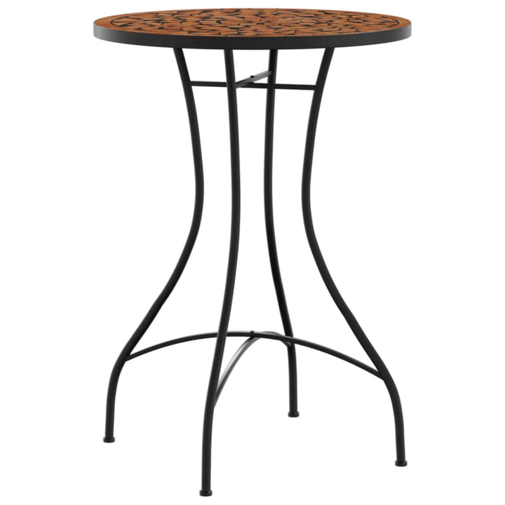 bistrobord med mosaikdesign Ø50x70 cm keramisk terrakottafarvet
