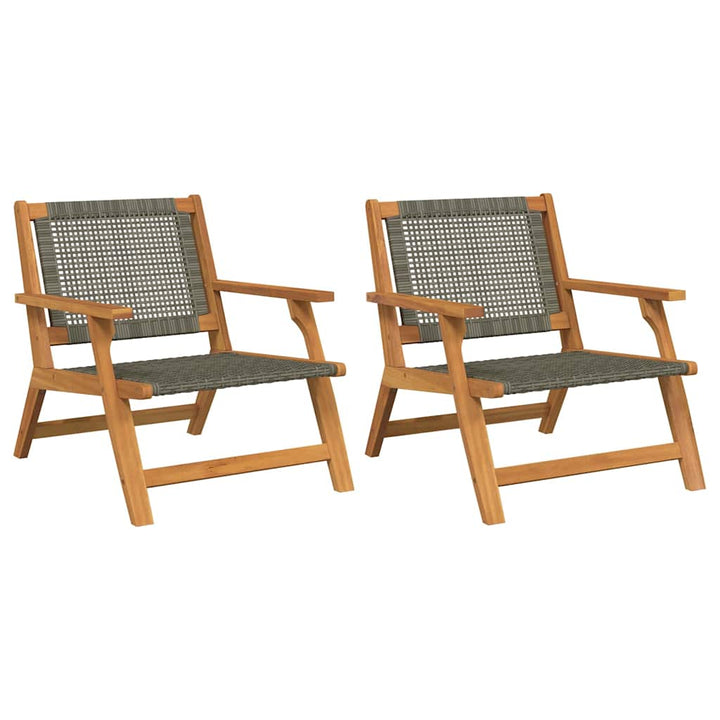 Havemøbler 2 pcs Grå 67 x 78 x 73 cm Massivt Akacietræ