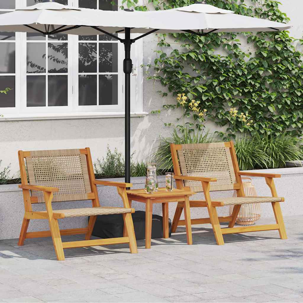 Havemøbler 2 pcs Beige 67 x 78 x 73 cm Massivt Akacietræ
