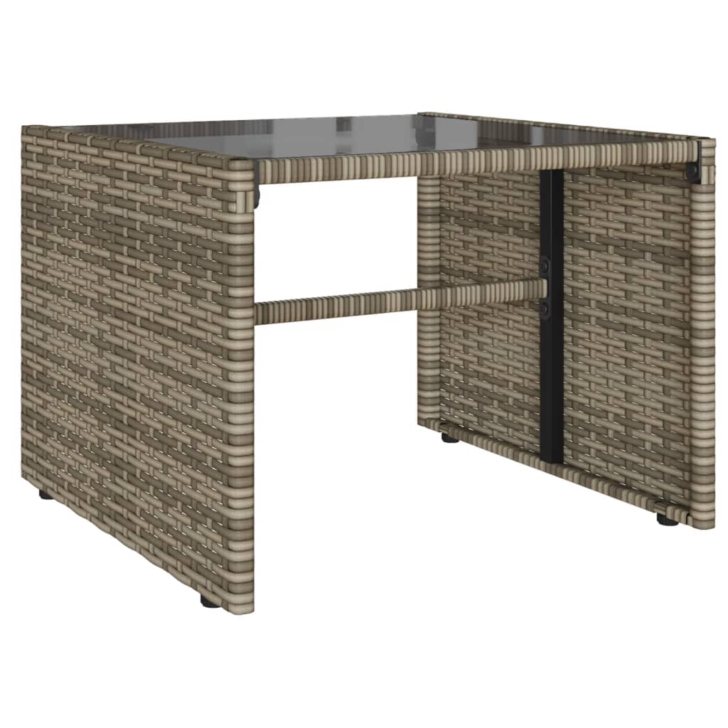 sofasæt til haven 4 dele med hynder polyrattan grå